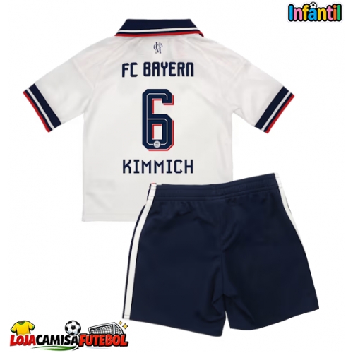 Camisa de Futebol Bayern Munich Joshua Kimmich #6 Equipamento Secundário Infantil 2026-27 Manga Curta (+ Calças curtas)
